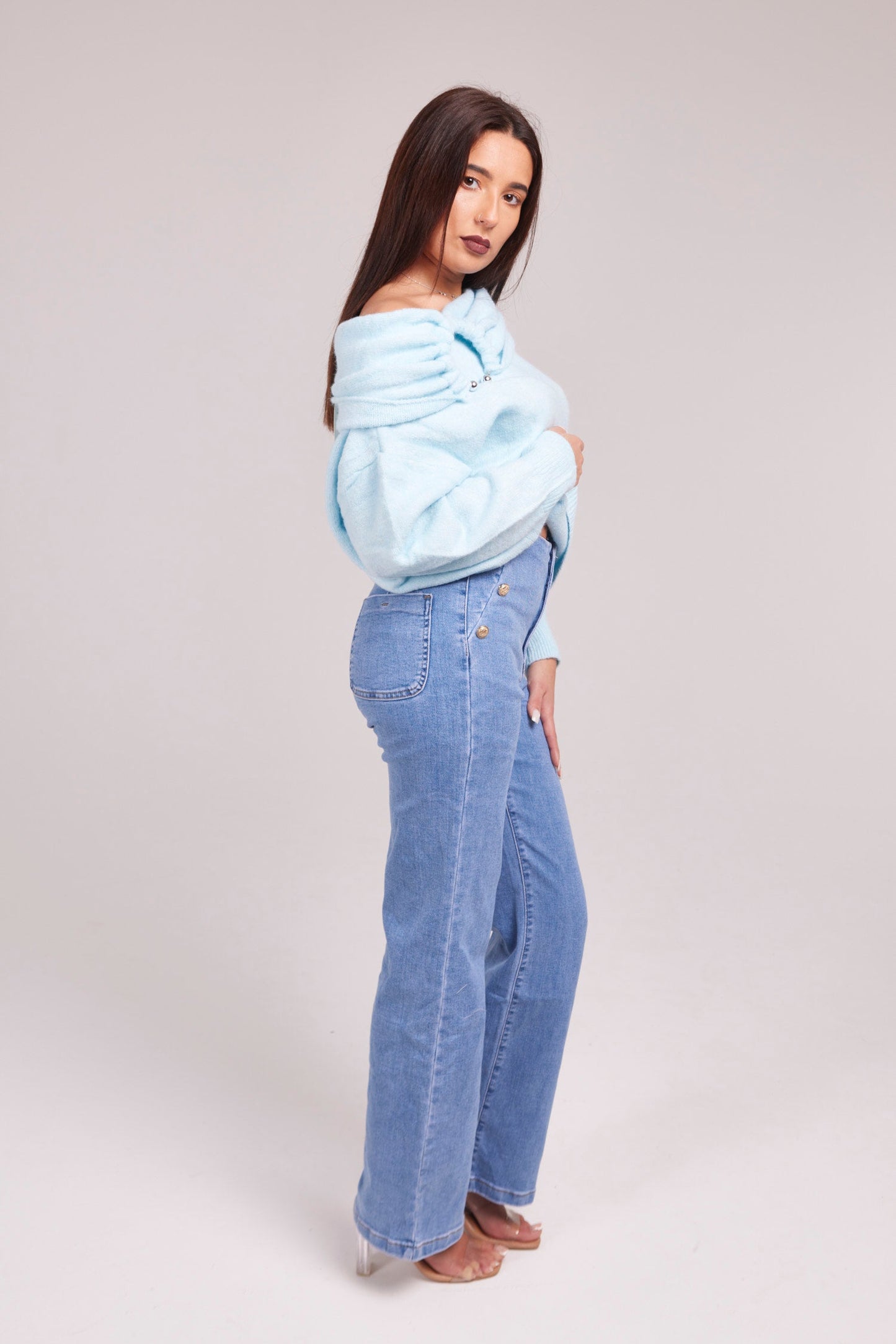 Jeans Bouton Doré